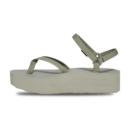Teva W Flatform Sandal Slim Water Shoes in Green Color