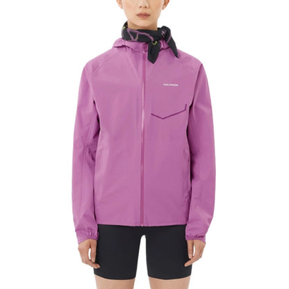 Salomon Bonatti Waterproof Jkt W Running Jackets in Purple Color