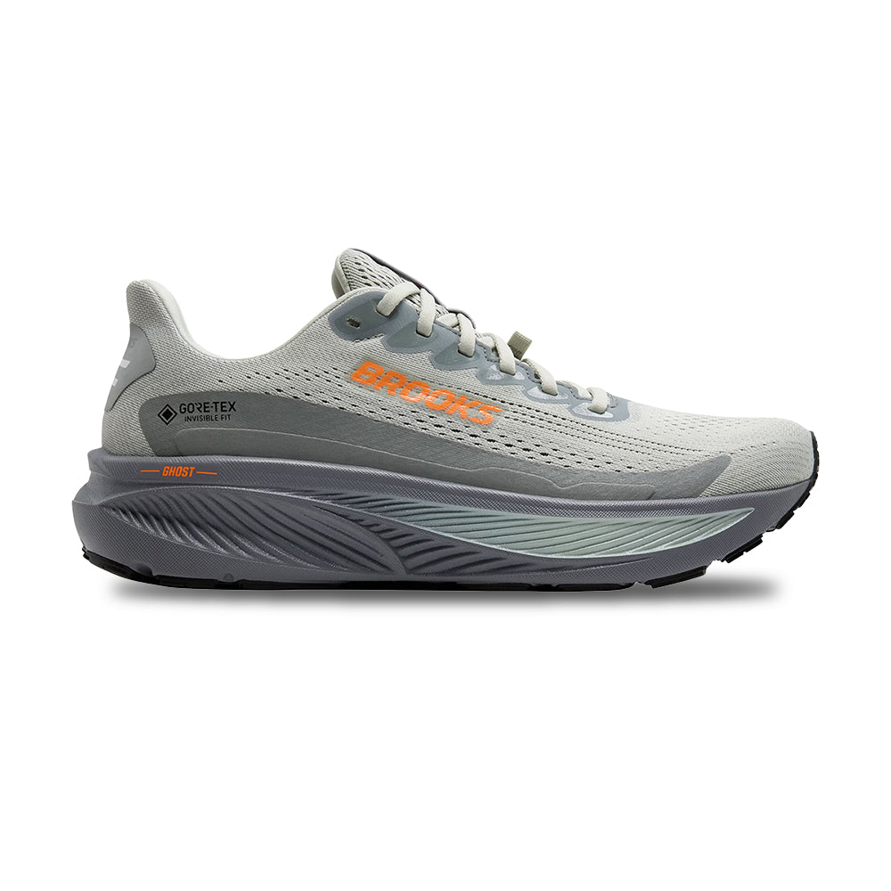 Brooks Ghost 17 GORE-Tex Running Shoes in Grey Color
