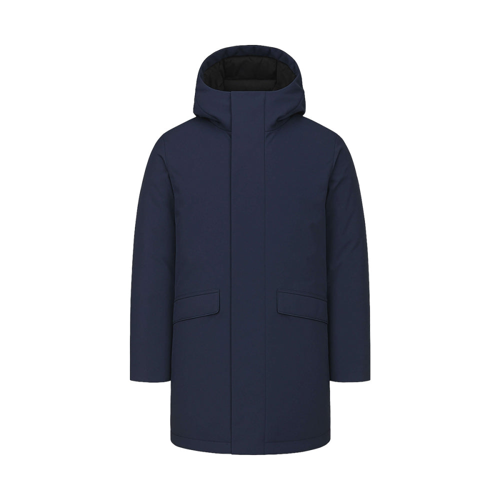 Quartz Co. Mens Champlain Parka City Coats in Blue Color