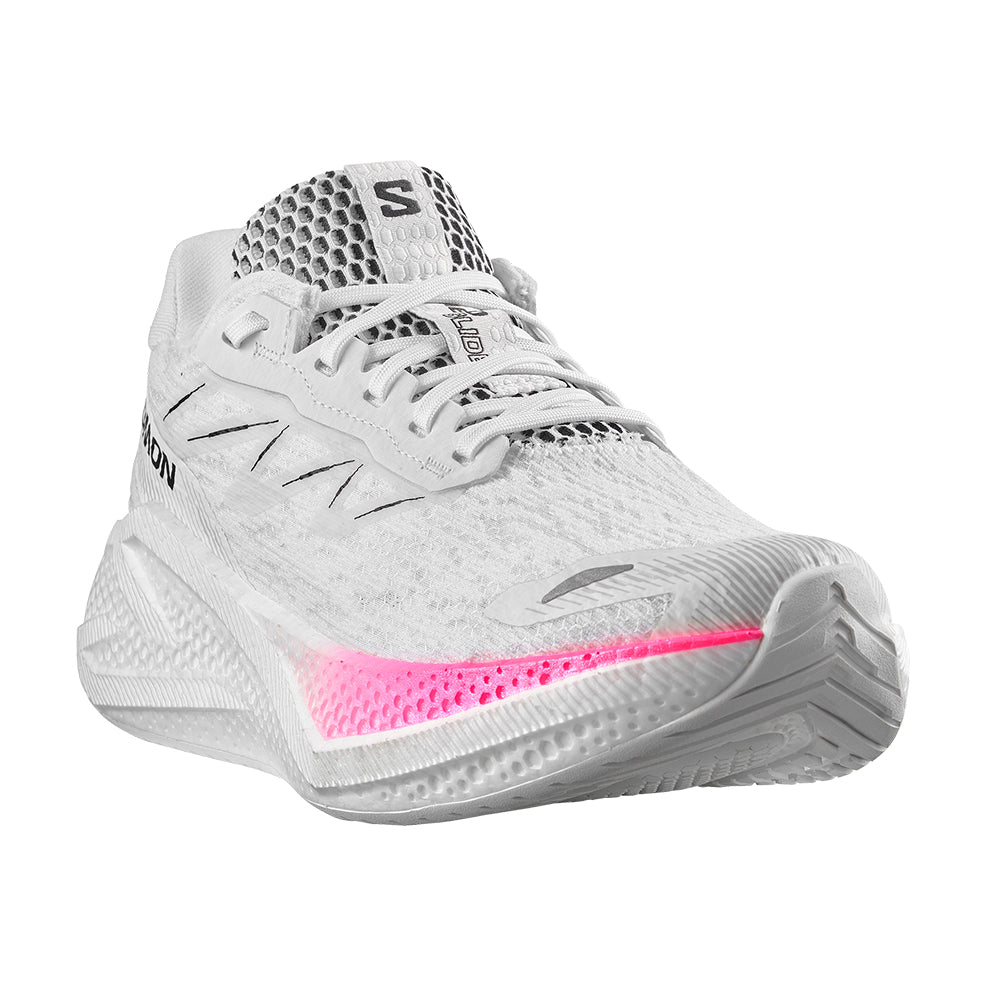 Salomon Womens Aero Glide 4 W Running Shoes in White Color