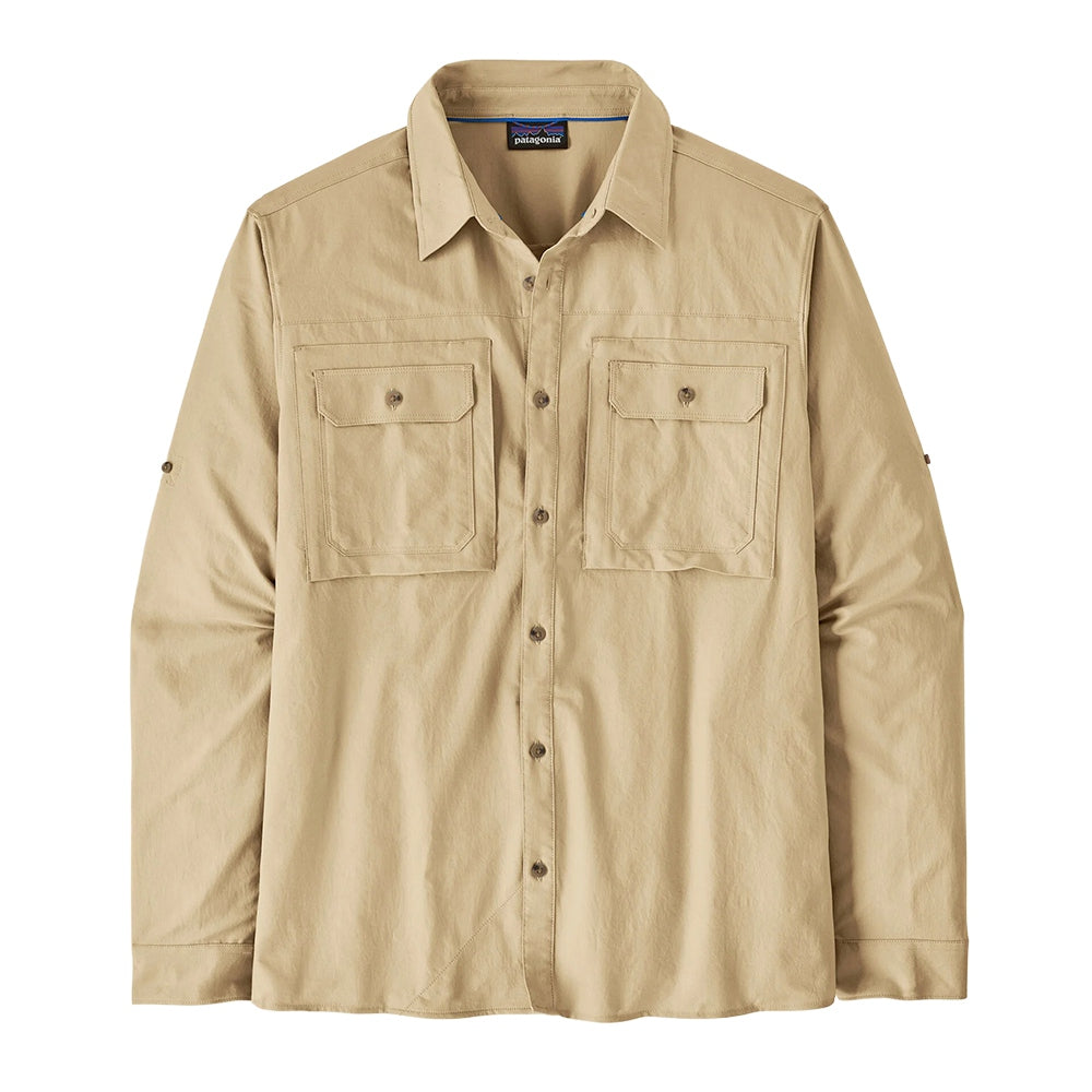 Patagonia MensL/S Self Guided Sun S Tops in Brown Color