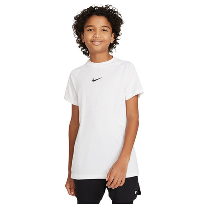 Nike Kids Nike Pro short sleeve Fan Apparel in White Color