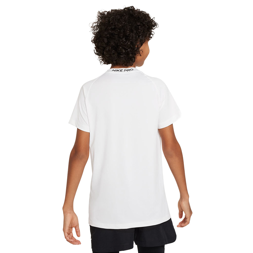 Nike Kids Nike Pro short sleeve Fan Apparel in White Color