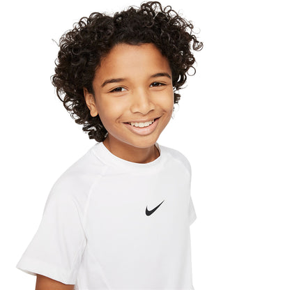 Nike Kids Nike Pro short sleeve Fan Apparel in White Color