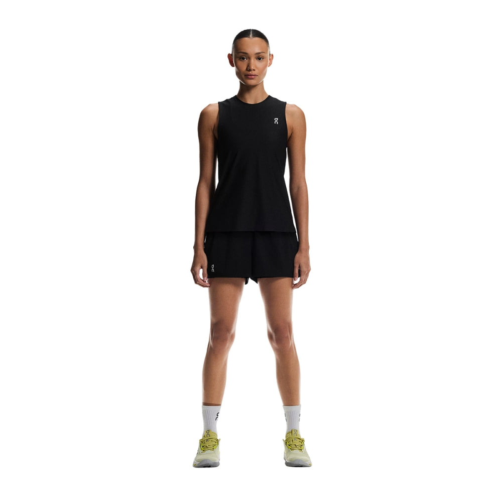 On Womens Court Tank 2 Tops in Black Color