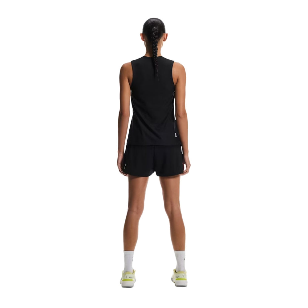 On Womens Court Tank 2 Tops in Black Color