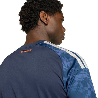 Adidas New York City FC away Jersey Fan Apparel in Blue Color