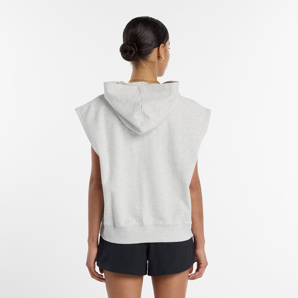 New Balance Embossed Slvls Hoodie Tops in Grey Color