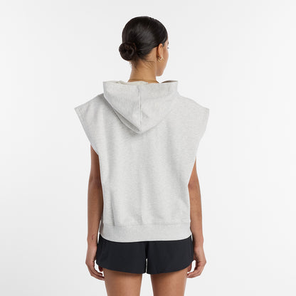 New Balance Embossed Slvls Hoodie Tops in Grey Color