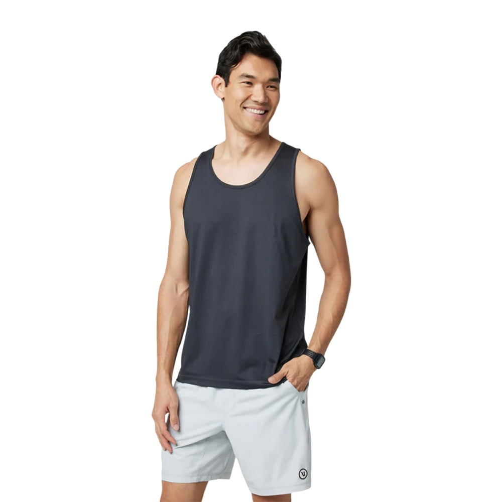Vuori Tradewind Pf Tank 2.0 Tops in Black Color