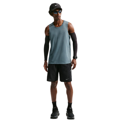 Nike M Miler Df Run Tank Top in Green Color