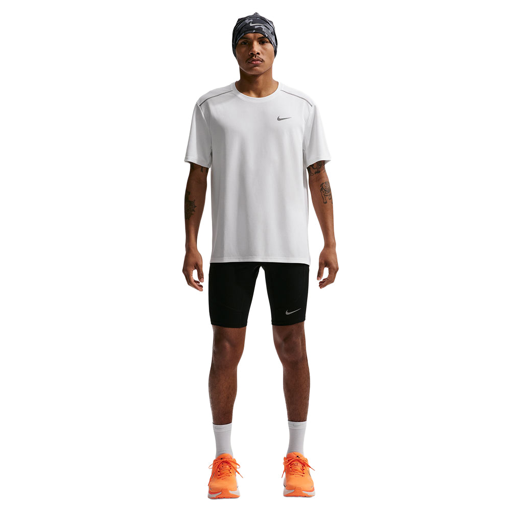 Nike M Miler Df UV Ss Run Top in White Color