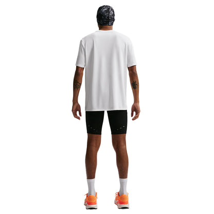 Nike M Miler Df UV Ss Run Top in White Color