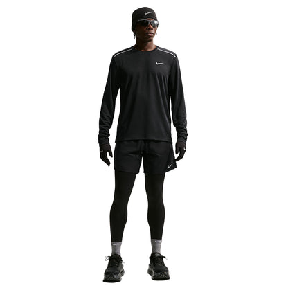 Nike M Miler Df UV Ls Run Top in Black Color