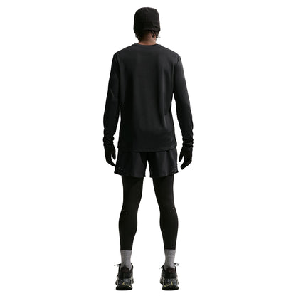 Nike M Miler Df UV Ls Run Top in Black Color