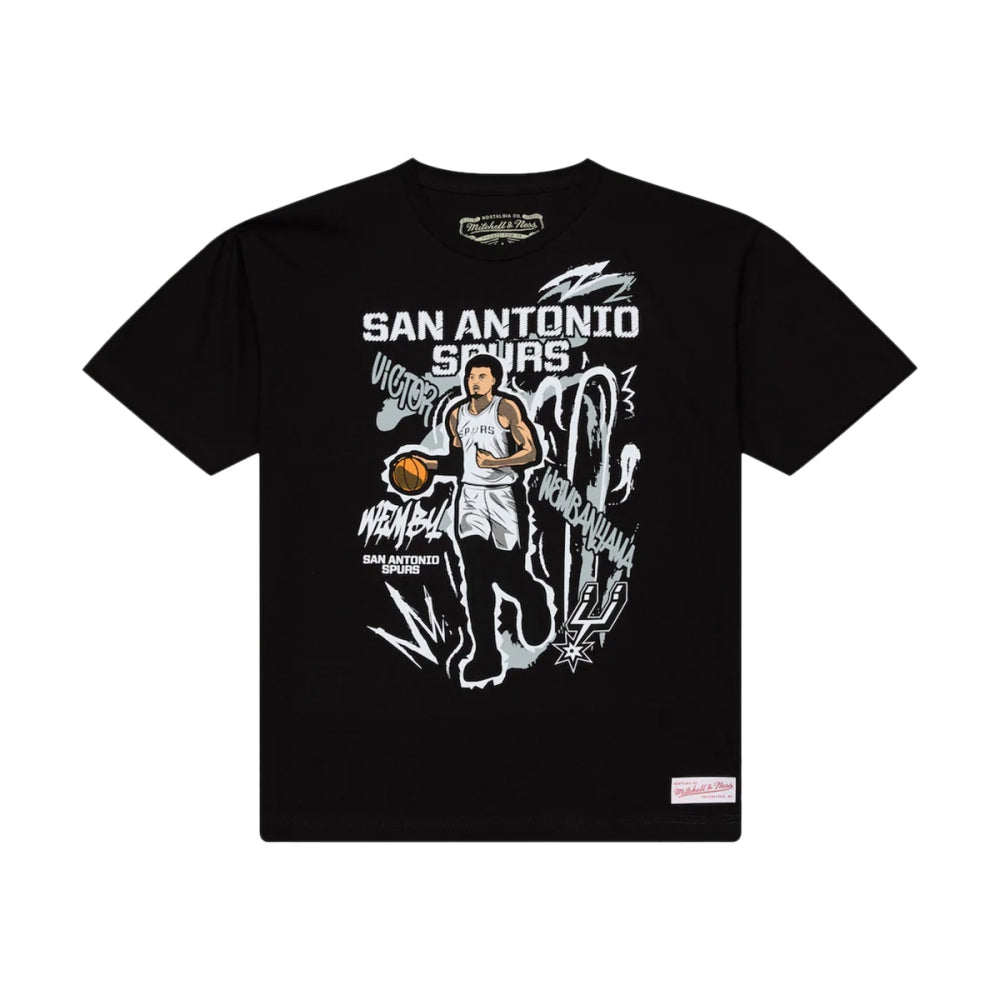 Mitchell And Ness Sas Wembanyama Chlkd Up Fan Apparel in Black Color
