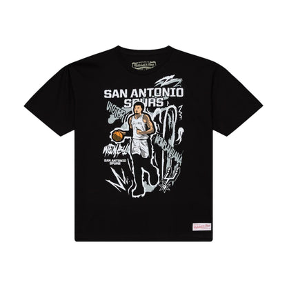 Mitchell And Ness Sas Wembanyama Chlkd Up Fan Apparel in Black Color
