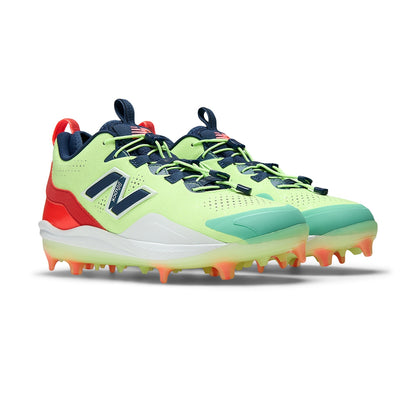 New Balance FuelCell Lindor 3 Comp Baseball Cleats in Green Color