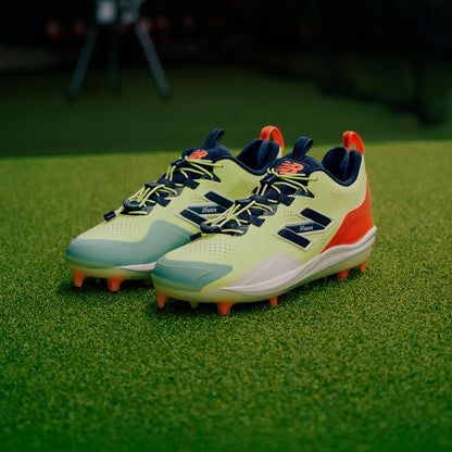 New Balance FuelCell Lindor 3 Comp Baseball Cleats in Green Color