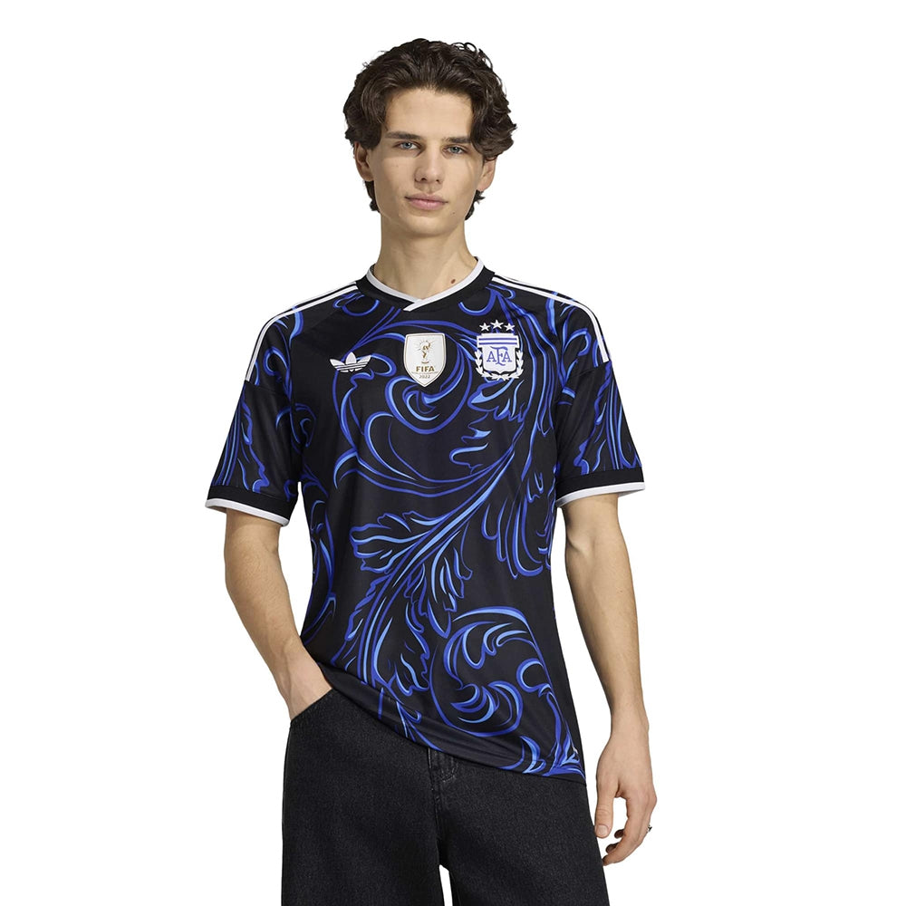 Adidas Argentina away Jersey Fan Apparel in Black Color