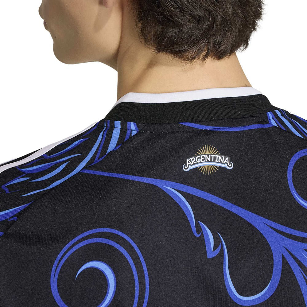 Adidas Argentina away Jersey Fan Apparel in Black Color