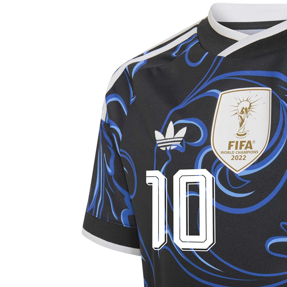 Adidas Argentina Messi away Jersy Fan Apparel in Black Color
