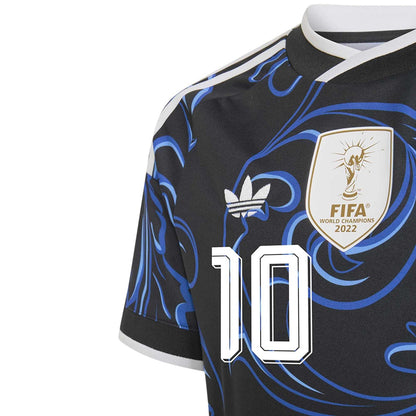 Adidas Argentina Messi away Jersy Fan Apparel in Black Color
