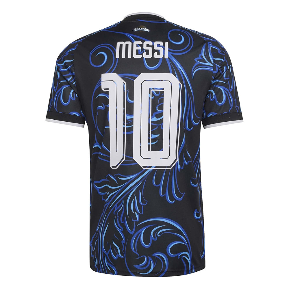 Adidas Argentina Messi away Jersy Fan Apparel in Black Color