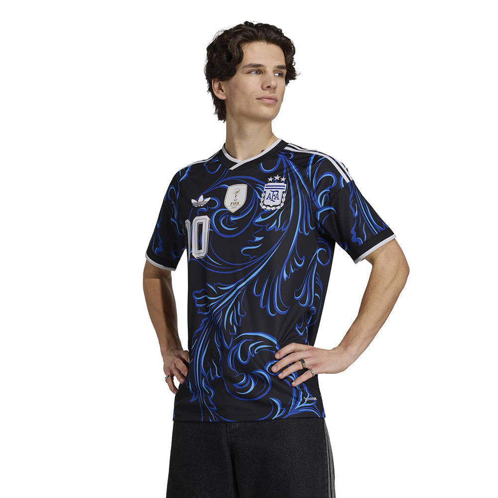 Adidas Argentina Messi away Jersy Fan Apparel in Black Color
