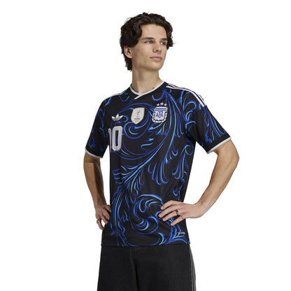 Adidas Argentina Messi away Jersy Fan Apparel in Black Color