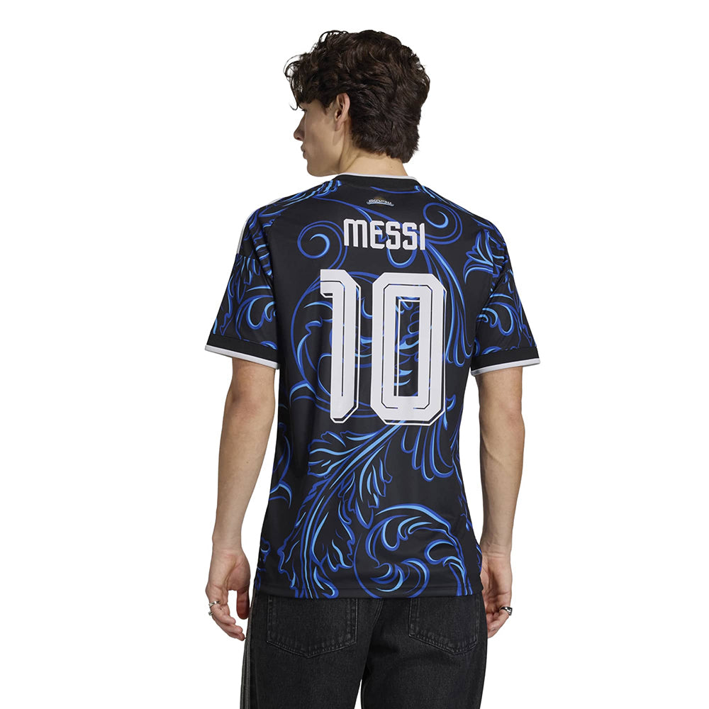 Adidas Argentina Messi away Jersy Fan Apparel in Black Color