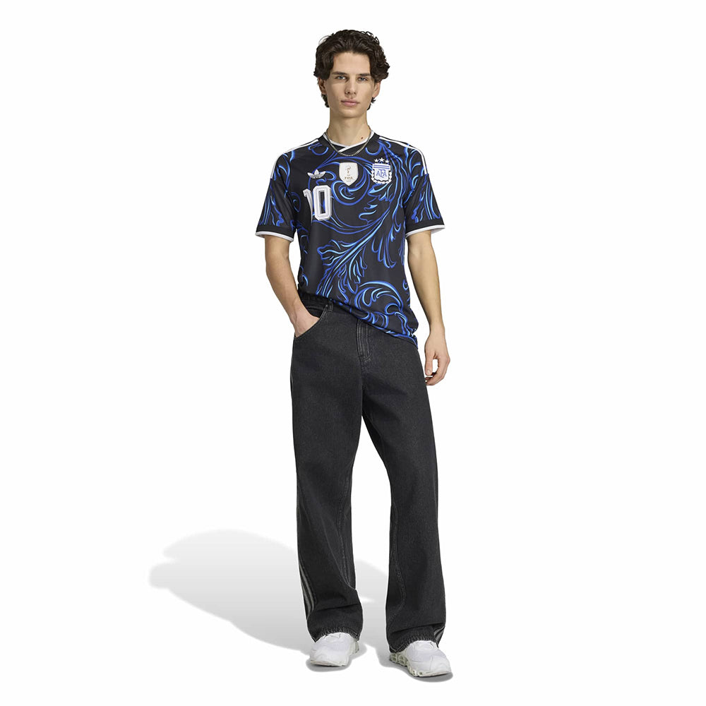Adidas Argentina Messi away Jersy Fan Apparel in Black Color