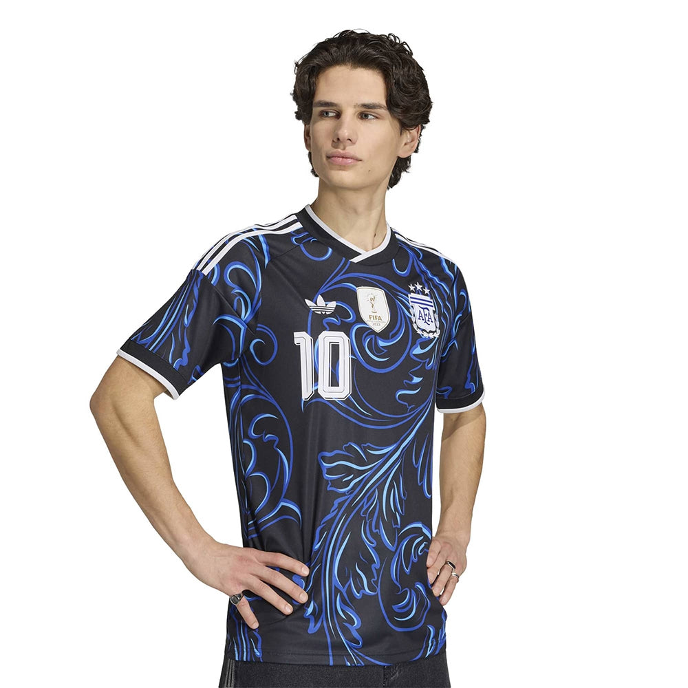 Adidas Argentina Messi away Jersy Fan Apparel in Black Color