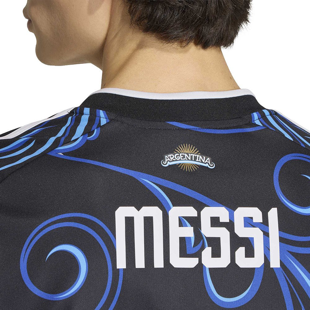 Adidas Argentina Messi away Jersy Fan Apparel in Black Color