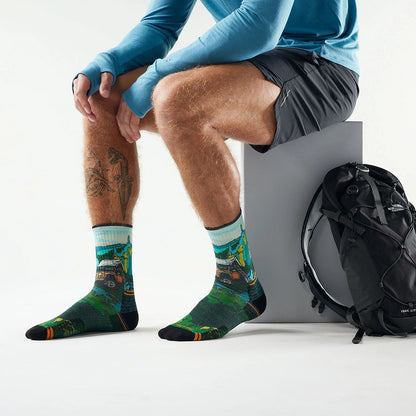 Smartwool Hike Targeted Trekker Pri Socks in Green Color