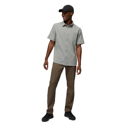 Prana Hybridizer short sleeve Shirt Tops in Grey Color