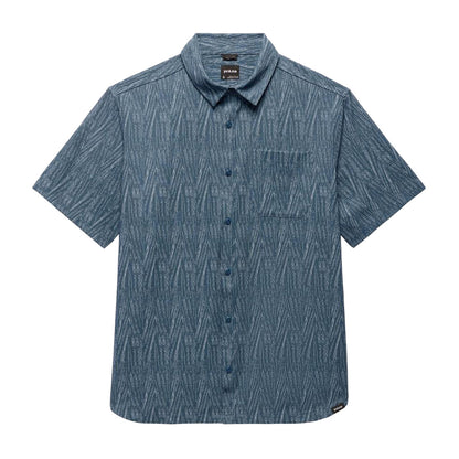 Prana Hybridizer short sleeve Shirt Tops in Blue Color