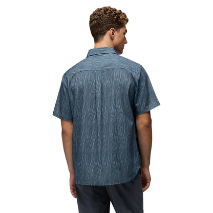 Prana Hybridizer short sleeve Shirt Tops in Blue Color