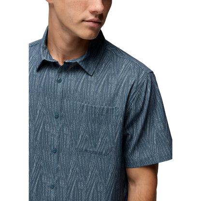 Prana Hybridizer short sleeve Shirt Tops in Blue Color
