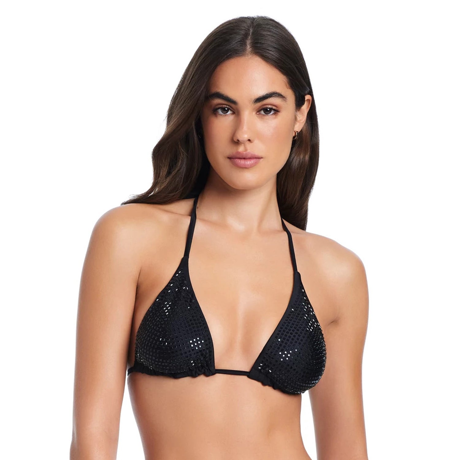 Red Carter Classic Triangle Swimsuits in Black Color