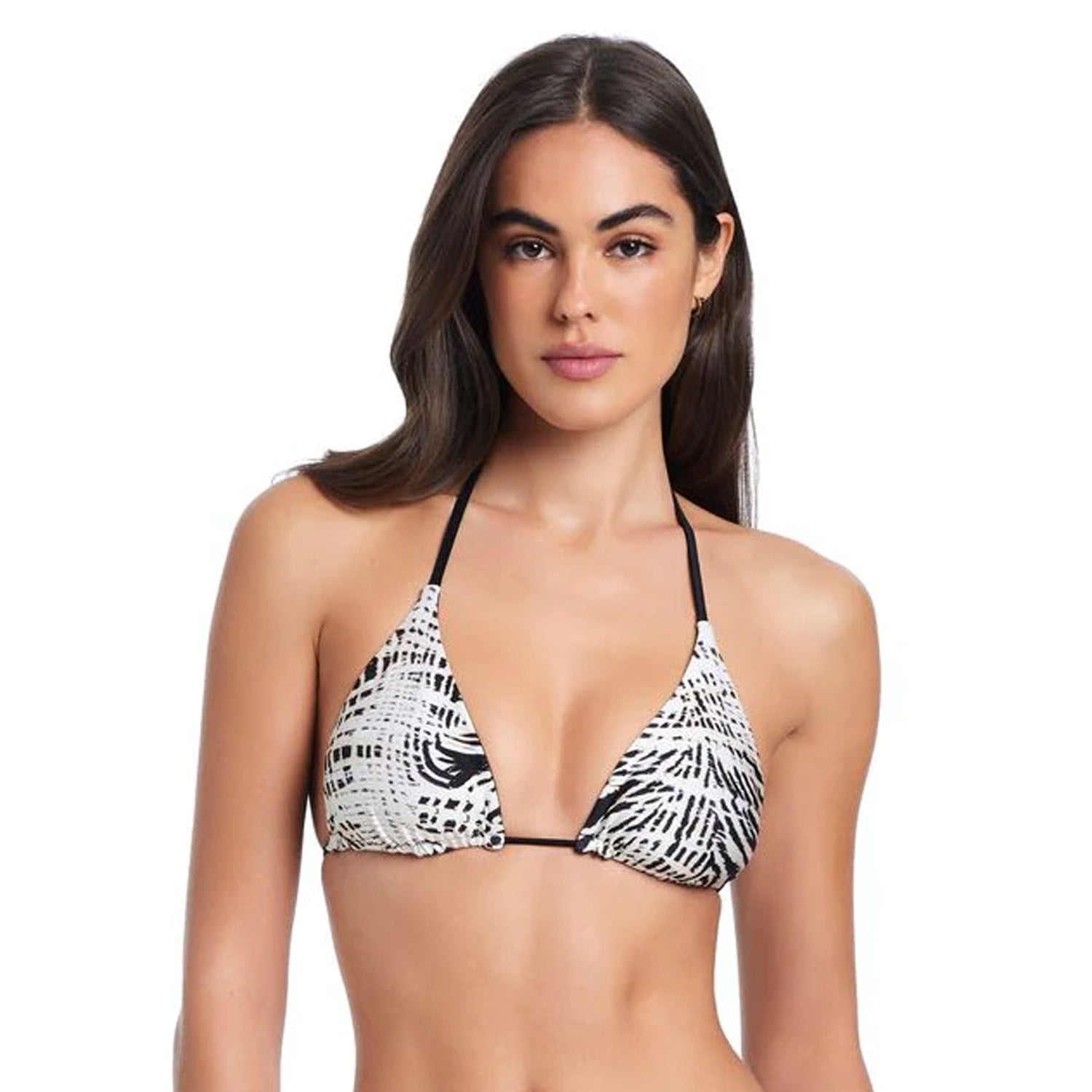 Red Carter Triangle Reversible Swimsuits in Multi Color