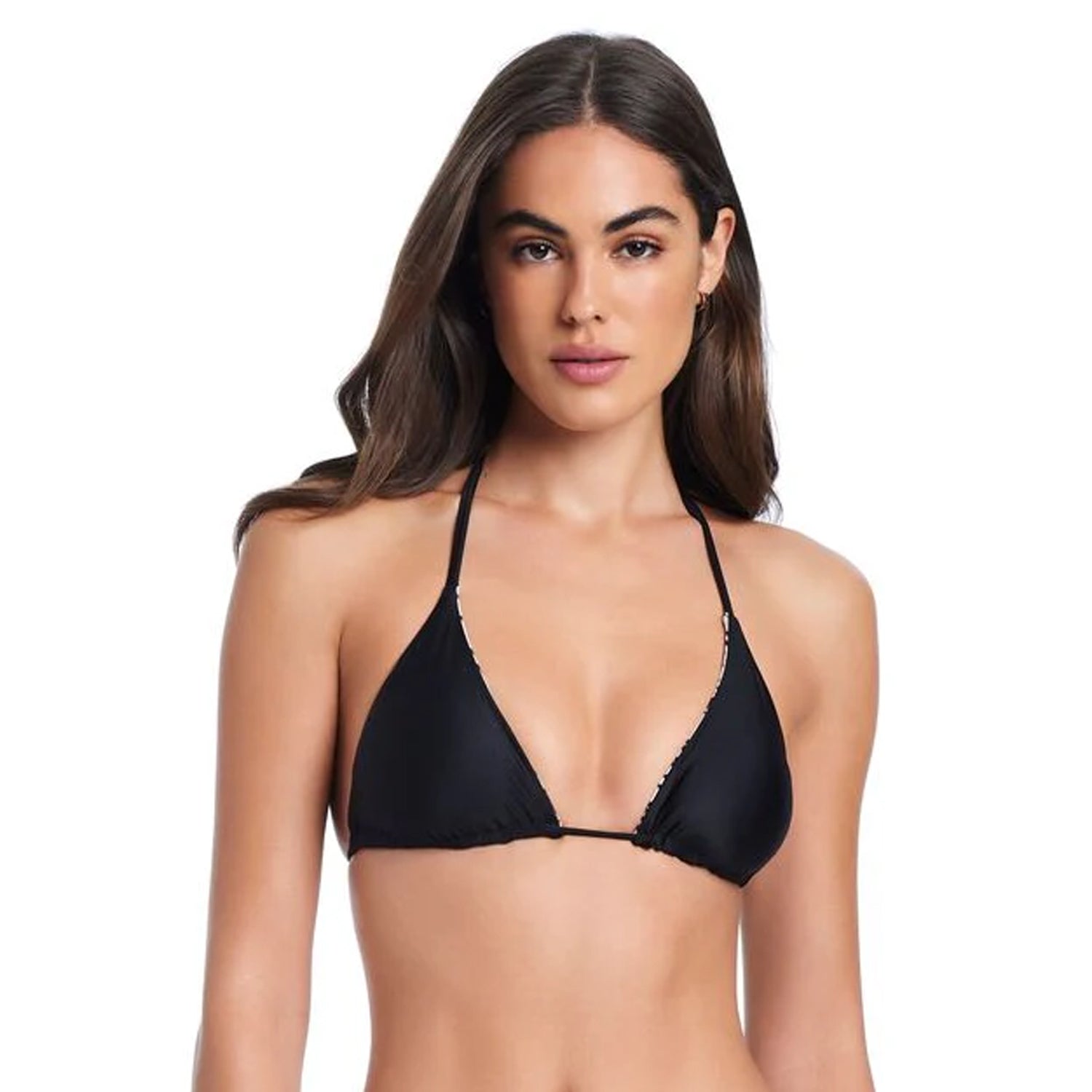 Red Carter Triangle Reversible Swimsuits in Multi Color