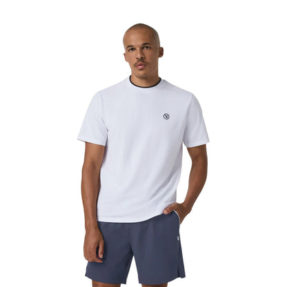 Vuori short sleeve Gamepoint Tee Tops in White Color