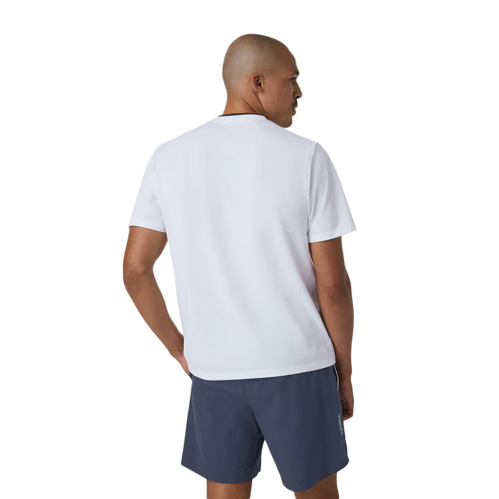 Vuori short sleeve Gamepoint Tee Tops in White Color