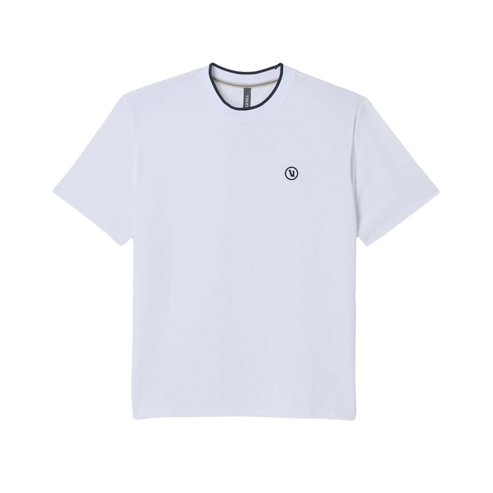 Vuori short sleeve Gamepoint Tee Tops in White Color
