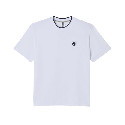 Vuori short sleeve Gamepoint Tee Tops in White Color