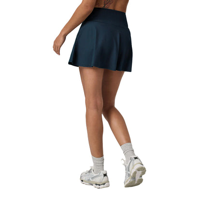 Vuori Baseline Gingham Skirt in Blue Color