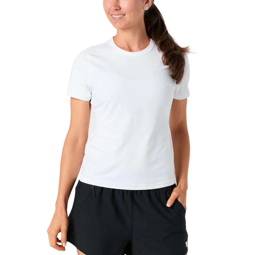 Vuori short sleeve Lux Tee Tops in White Color