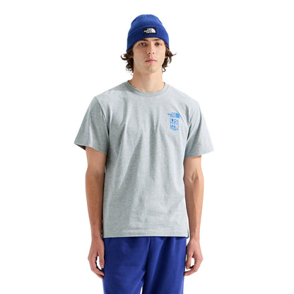 The North Face M Tnf Essential S/S Tee Tops in Grey Color